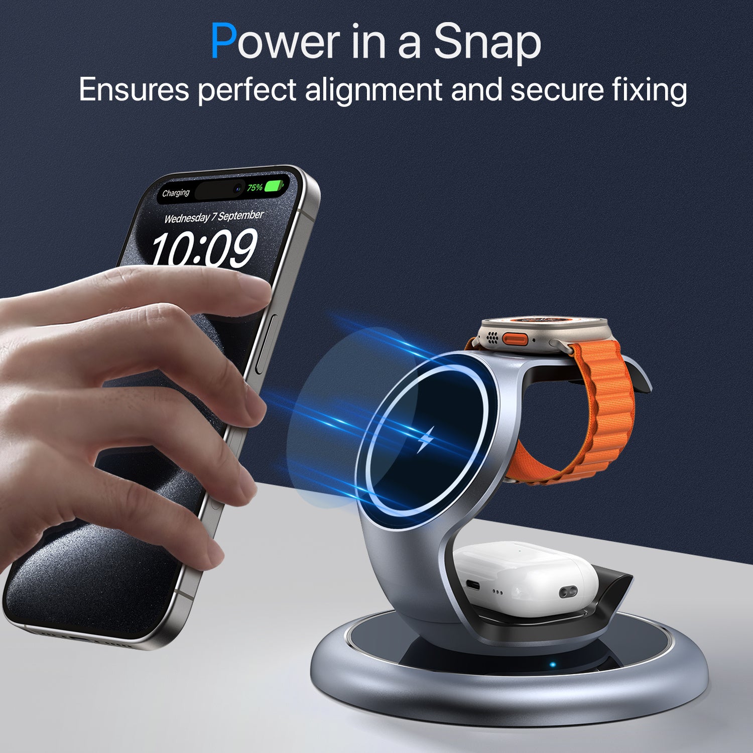3-in-1 Magsafe Charger Wireless Charging Station For Multiple Devices