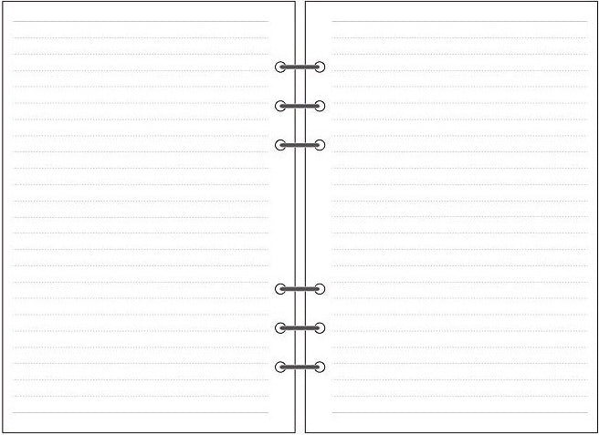 6-hole Notebook Loose-leaf Refill Blank Dot Matrix Horizontal Line