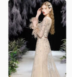 Beaded Diamond encrusted Evening Dress Long